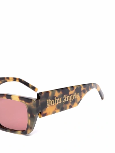 Shop Palm Angels Sunglasses In Brown