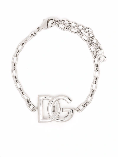 Shop Dolce & Gabbana Dg Bracelet In Grey