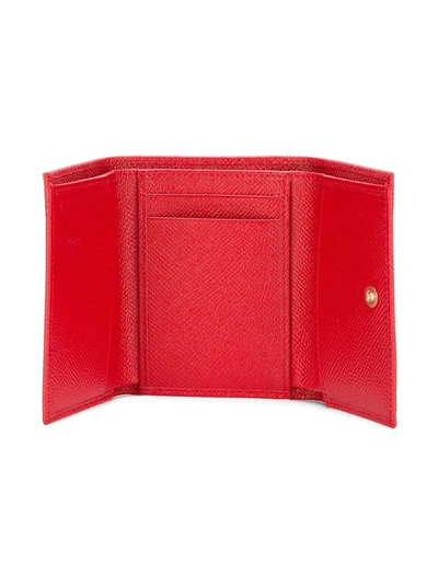Shop Dolce & Gabbana Dauphine Calfskin Wallet In Red