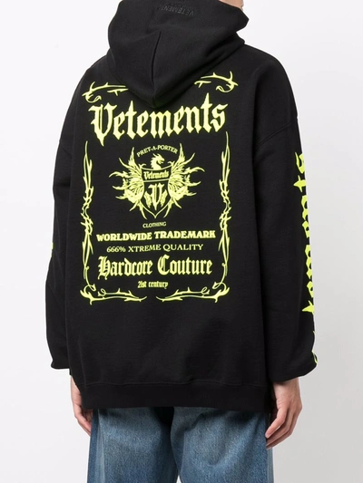 Shop Vetements Felpa Black Label