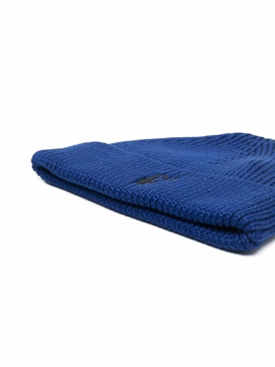 Shop Off-white Hand Off Beanie In Blue