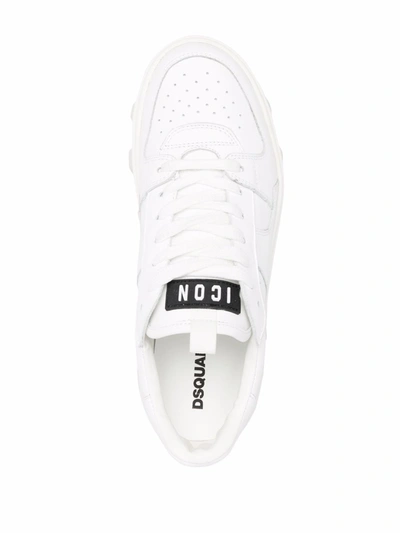 Shop Dsquared2 Basket Low Top Sneakers In White