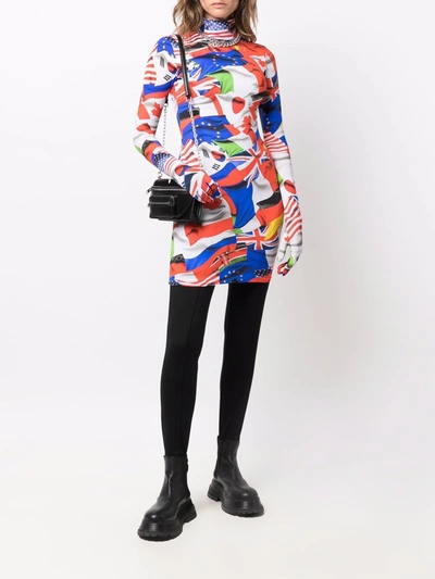 Shop Vetements Mini Dress Flags Styling In Red