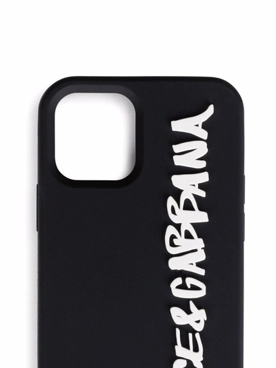 Shop Dolce & Gabbana Iphone 12 Pro Cover With Logo In Black