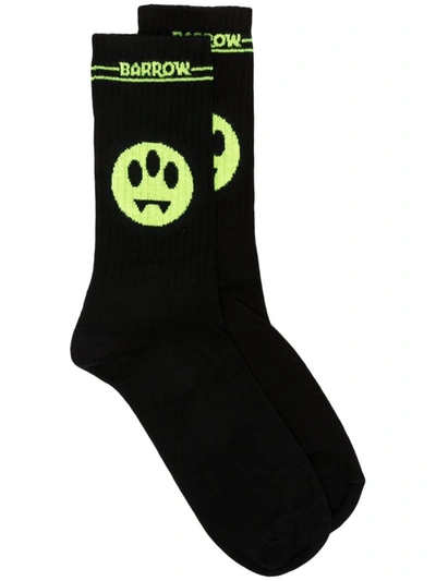 Shop Barrow Smiley Socks In Black