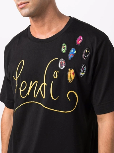 Shop Fendi T-shirt  Art In Black