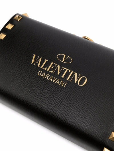 Shop Valentino Rockstud Alcove Clutch In Black