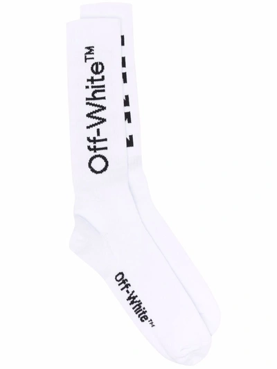 Shop Off-white Diagonals Mid Socks In White