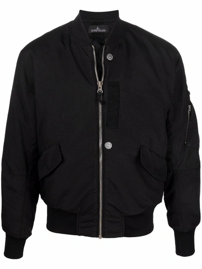 Shop Stone Island Shadow Project Bomber Hollowcore Poly Light In Black