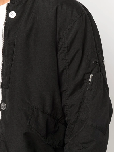 Shop Stone Island Shadow Project Bomber Hollowcore Poly Light In Black