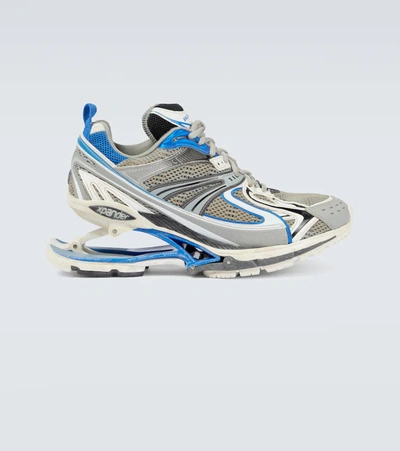 Shop Balenciaga X-pander Sneakers In Blue/silver/blk/wht