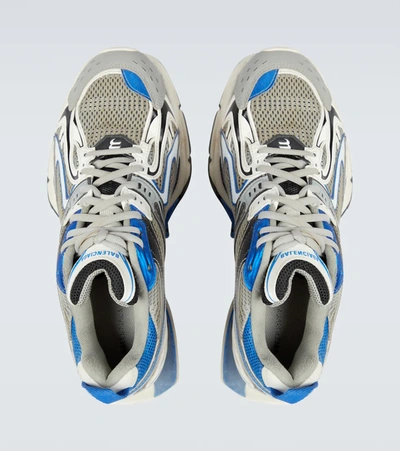 Balenciaga X-pander Suspended-heel Mesh Trainers In Blue/silver/blk/wht