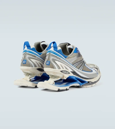 Balenciaga X-pander Suspended-heel Mesh Trainers In Blue/silver/blk/wht