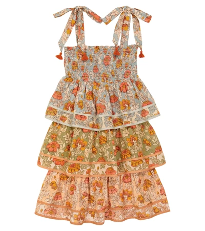 Shop Zimmermann Andie Tiered Cotton Dress In Spliced