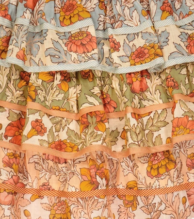 Shop Zimmermann Andie Tiered Cotton Skirt In Spliced