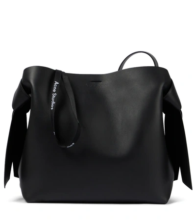 Shop Acne Studios Musubi Medium Leather Shoulder Bag In Black