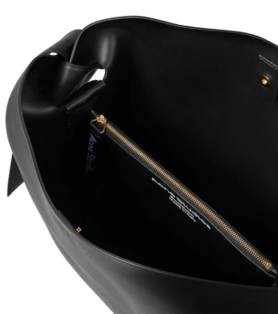 Shop Acne Studios Musubi Medium Leather Shoulder Bag In Black