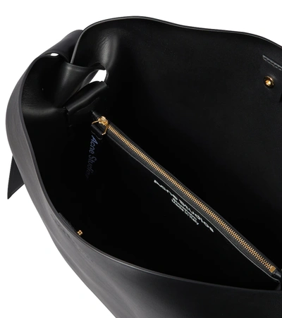 Acne Studios Musubi Medium Leather Shoulder Bag In Black