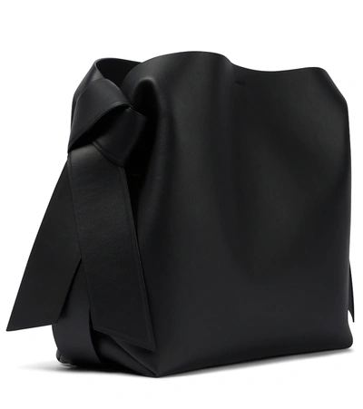Acne Studios Musubi Medium Leather Shoulder Bag In Black