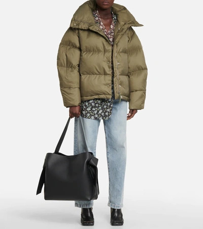 Acne Studios Musubi Medium Leather Shoulder Bag In Black