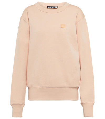 Shop Acne Studios Face Cotton Sweatshirt In Powder Pink