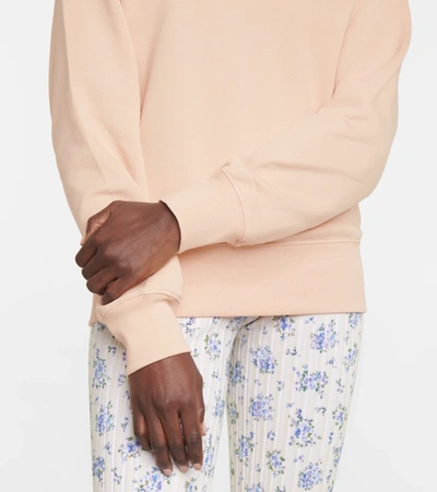 Shop Acne Studios Face Cotton Sweatshirt In Powder Pink