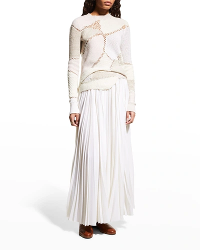 Shop Gabriela Hearst Mitchell Patchwork Maxi Skirt In Ivory