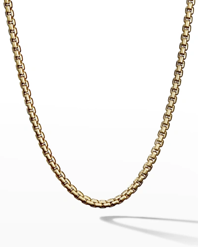 Shop David Yurman Men's Box Chain Necklace In 18k Gold, 3.6mm