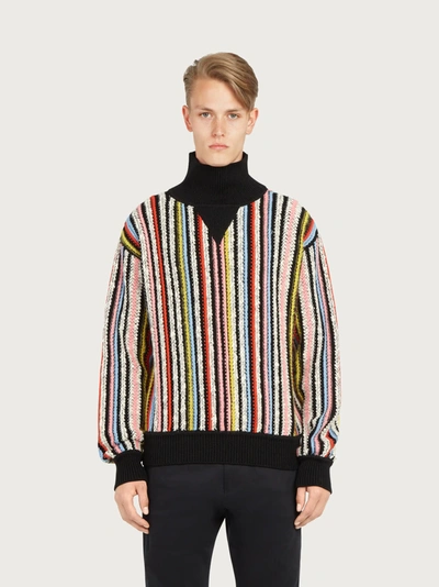 Shop Ferragamo Baggy Sweater In Multicolor