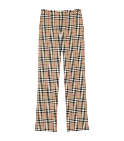 Shop Burberry Vintage Check Tailored Trousers In Neutrals