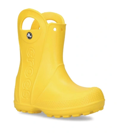 Shop Crocs Kids Handle It Wellington Boots In Yellow