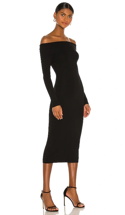 Shop Bardot Off Shoulder Knit Dress In Black