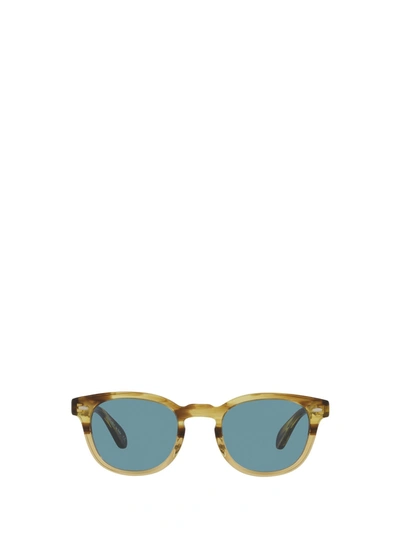 Shop Oliver Peoples Sheldrake Round Frame Sunglasses In Multi