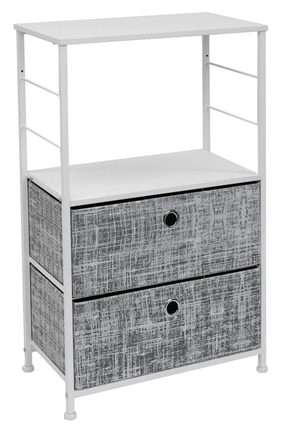 Shop Sorbus Gray 2-drawer End Table In Grey White