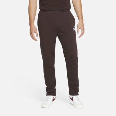Shop Nike Sportswear Club Fleece Men's Pants In Brown Basalt,brown Basalt,white