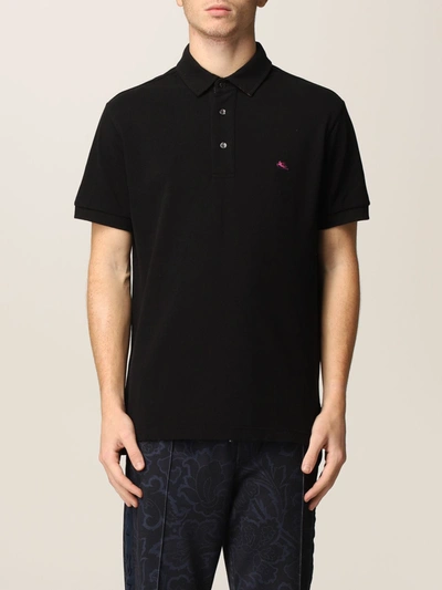 Shop Etro Polo Shirt  Men Color Black