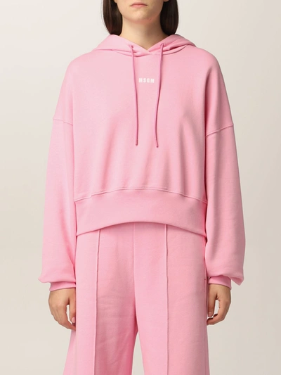 Shop Msgm Sweatshirt  Women In Pink