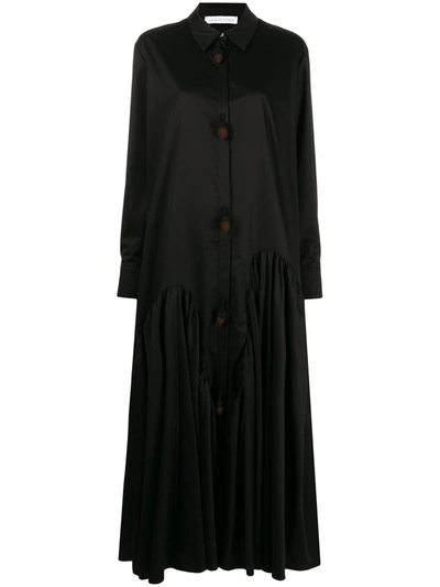 Shop Mehtap Elaidi Long-sleeve Shirt Dress In Schwarz