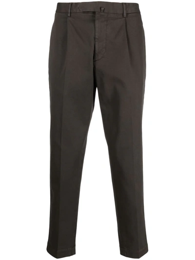 Shop Dell'oglio Slim-fit Chino Trousers In Grün