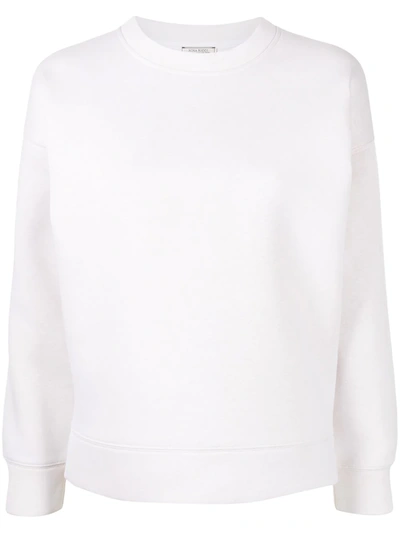 Shop Nina Ricci Logo-print Crewneck Sweatshirt In Weiss