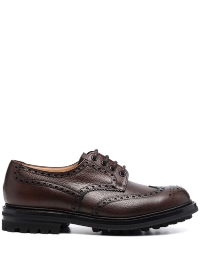 Shop Church's Mcpherson Highland Grain Derby Brogues In Braun