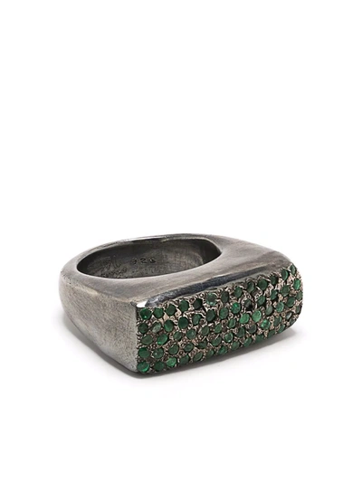 Shop Rosa Maria Sola Emerald Ring In Grau