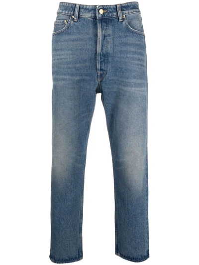 Shop Golden Goose Low-rise Straight-leg Jeans In Blue
