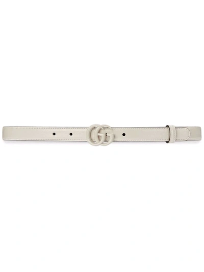 Shop Gucci Gg Marmont Belt In Weiss