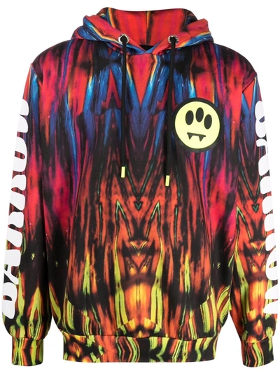 Shop Mumofsix Graphic-print Cotton Hoodie In Rot