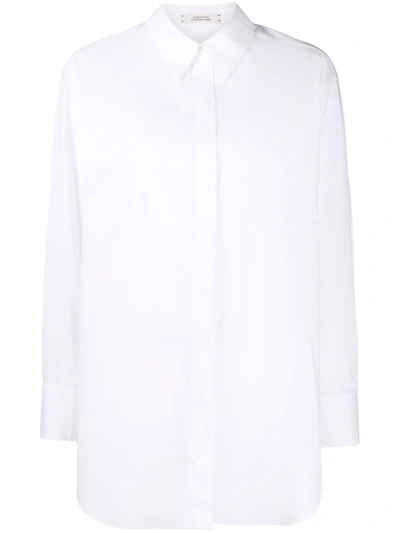 Shop Dorothee Schumacher Oversized Poplin Cotton Shirt In White