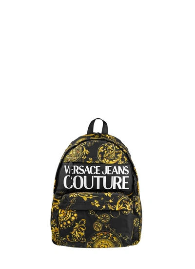 Shop Versace Jeans Couture Range Logo Type Backpack In Black