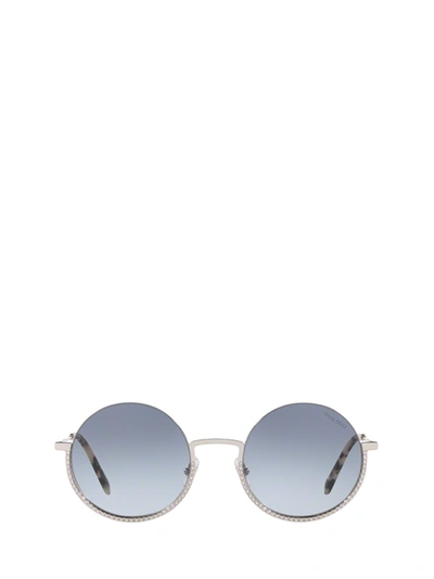 Shop Miu Miu Eyewear Sunglasses In Silver