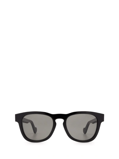 Shop Moncler Sunglasses In Shiny Black