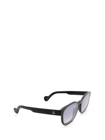 Moncler Ml0086 Shiny Black Unisex Sunglasses In Shiny Black